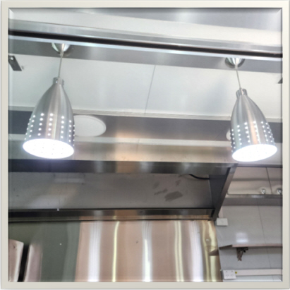 12V Hanging Lights Over Serving Counter